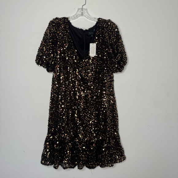 NWT Eloquii Sequin Puff Sleeve Dress 16 - Picture 3 of 15